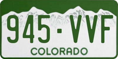 CO license plate 945VVF