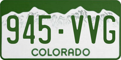 CO license plate 945VVG