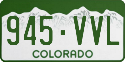 CO license plate 945VVL