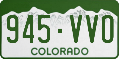 CO license plate 945VVO