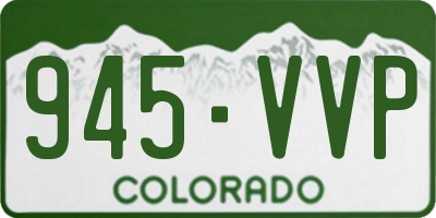 CO license plate 945VVP
