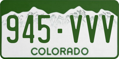 CO license plate 945VVV