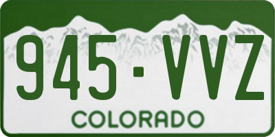 CO license plate 945VVZ