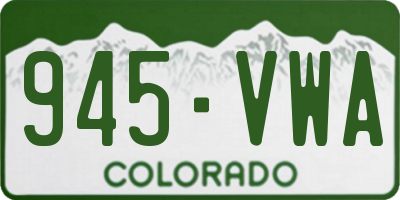 CO license plate 945VWA