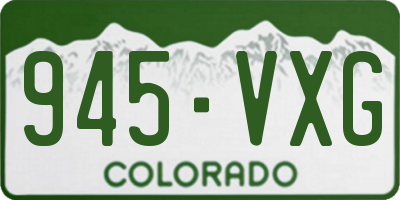 CO license plate 945VXG