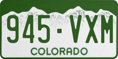 CO license plate 945VXM