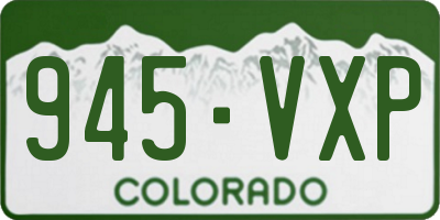 CO license plate 945VXP