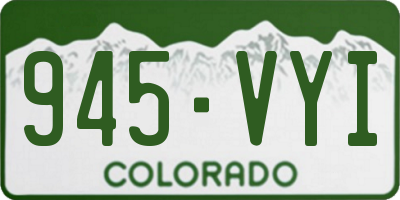 CO license plate 945VYI