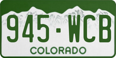 CO license plate 945WCB
