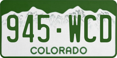 CO license plate 945WCD