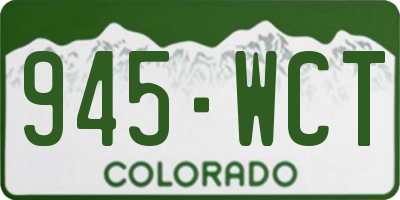 CO license plate 945WCT