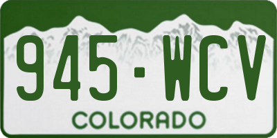 CO license plate 945WCV