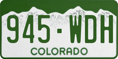 CO license plate 945WDH