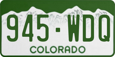 CO license plate 945WDQ