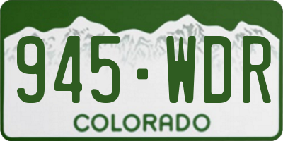 CO license plate 945WDR