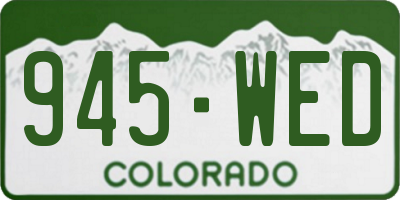 CO license plate 945WED