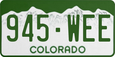 CO license plate 945WEE