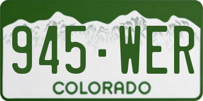 CO license plate 945WER