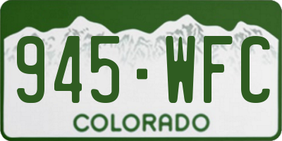 CO license plate 945WFC