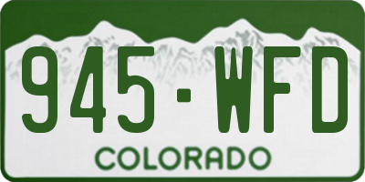 CO license plate 945WFD