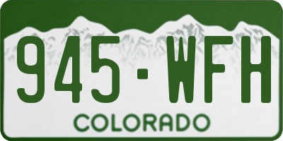 CO license plate 945WFH