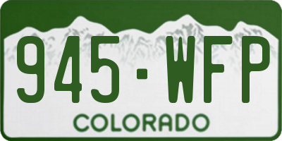 CO license plate 945WFP
