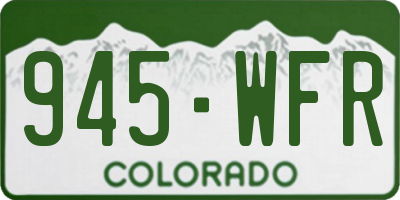 CO license plate 945WFR
