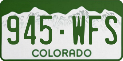 CO license plate 945WFS