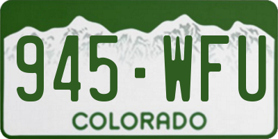 CO license plate 945WFU