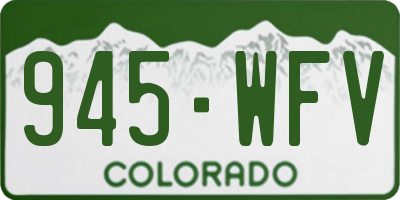 CO license plate 945WFV