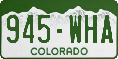 CO license plate 945WHA