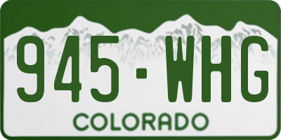 CO license plate 945WHG