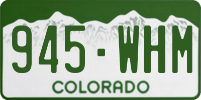 CO license plate 945WHM