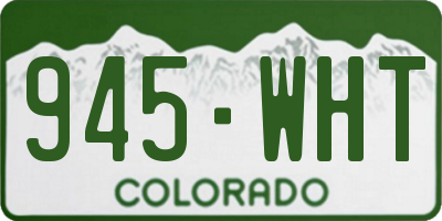 CO license plate 945WHT