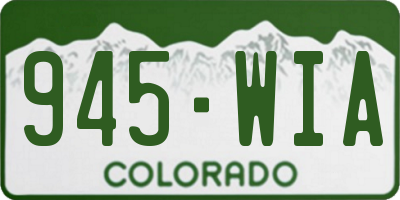 CO license plate 945WIA