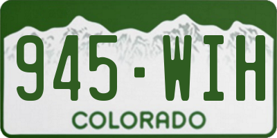 CO license plate 945WIH