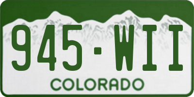 CO license plate 945WII