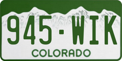 CO license plate 945WIK