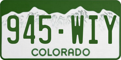 CO license plate 945WIY