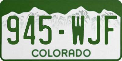 CO license plate 945WJF