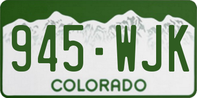 CO license plate 945WJK