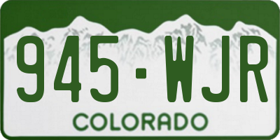 CO license plate 945WJR