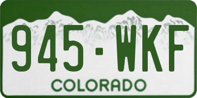 CO license plate 945WKF