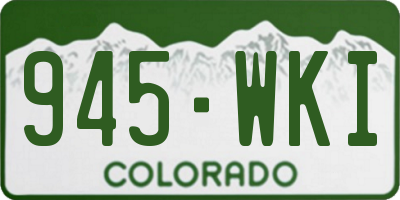 CO license plate 945WKI