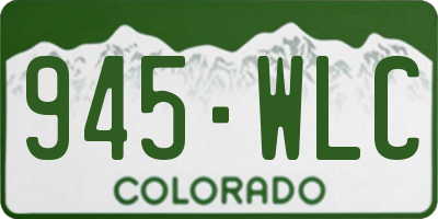 CO license plate 945WLC