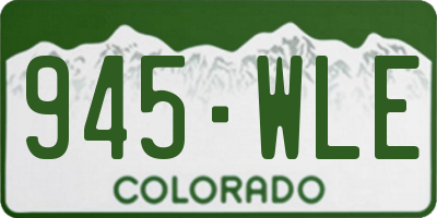 CO license plate 945WLE