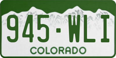 CO license plate 945WLI