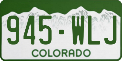 CO license plate 945WLJ