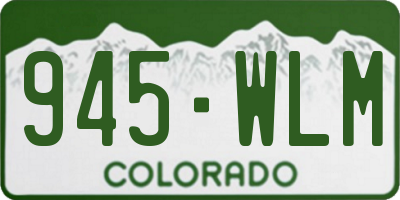CO license plate 945WLM