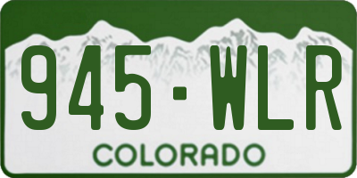 CO license plate 945WLR